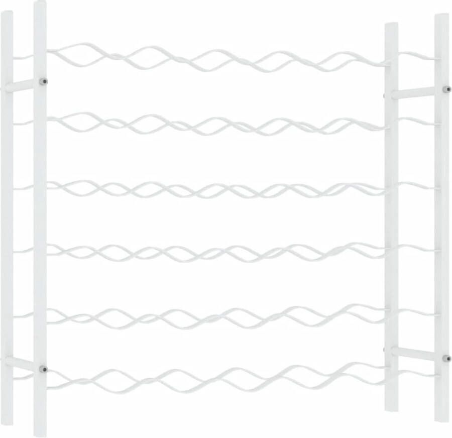 VidaXL -Wijnrek-voor-36-flessen-metaal-wit