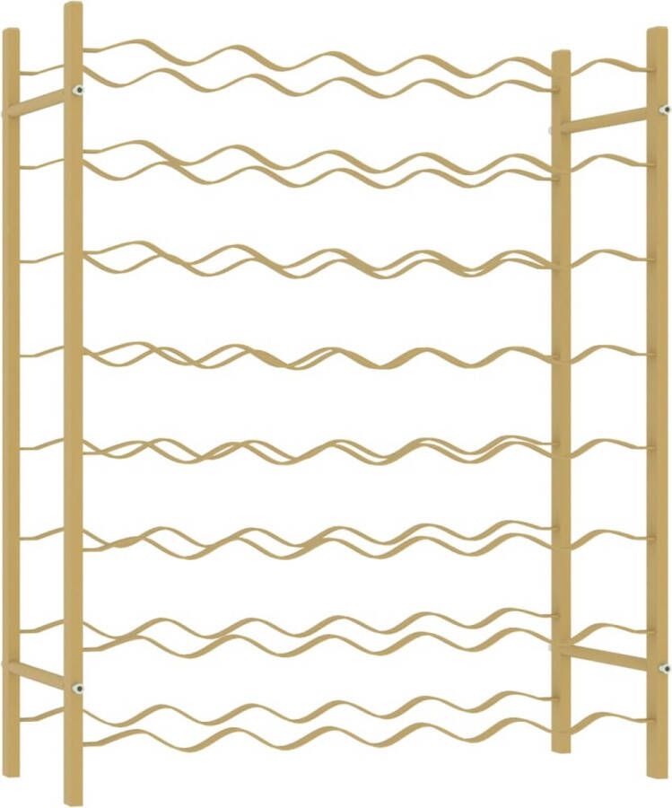VidaXL -Wijnrek-voor-48-flessen-metaal-goudkleurig