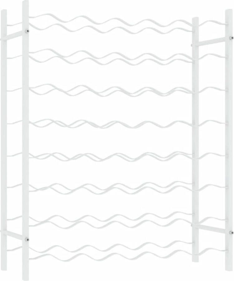 VidaXL -Wijnrek-voor-48-flessen-metaal-wit