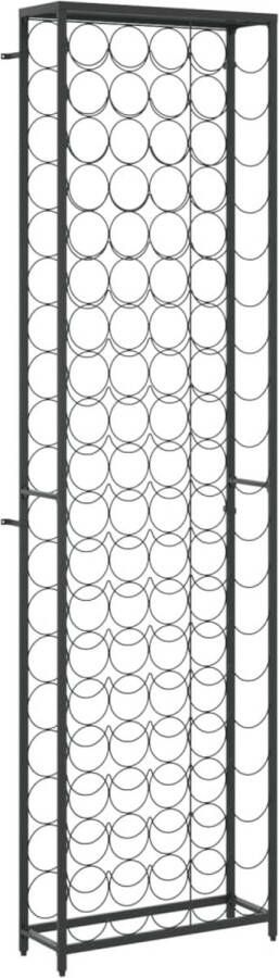 VidaXL Wijnrek voor 95 flessen 54x18x200 cm smeedijzer zwart