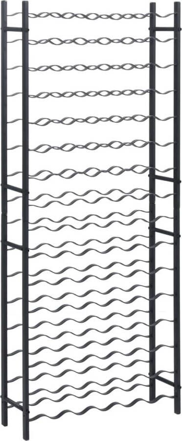 VidaXL -Wijnrek-voor-96-flessen-ijzer-zwart