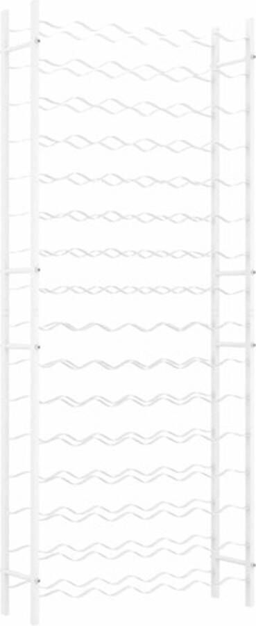 VidaXL -Wijnrek-voor-96-flessen-metaal-wit