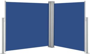 VidaXL Windscherm uittrekbaar 120x600 cm blauw
