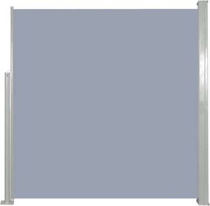VIDAXL windscherm uittrekbaar 140x300cm grijs + grijs