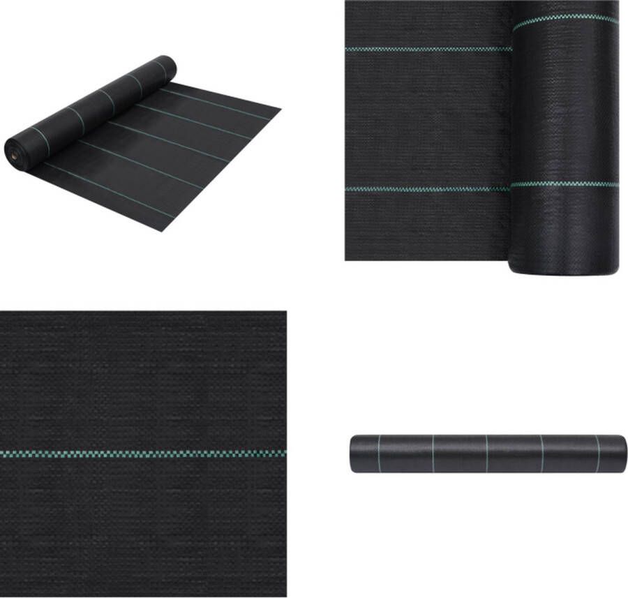 VidaXL Worteldoek 2x50 m PP zwart Onkruiddoek Onkruiddoeken Doek Doeken