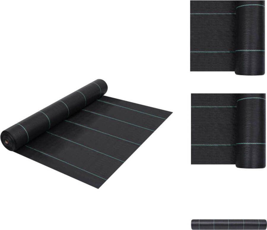 VidaXL Worteldoek Tuin 1x50m Zwart 60 g m² UV-Gestabiliseerd Worteldoek