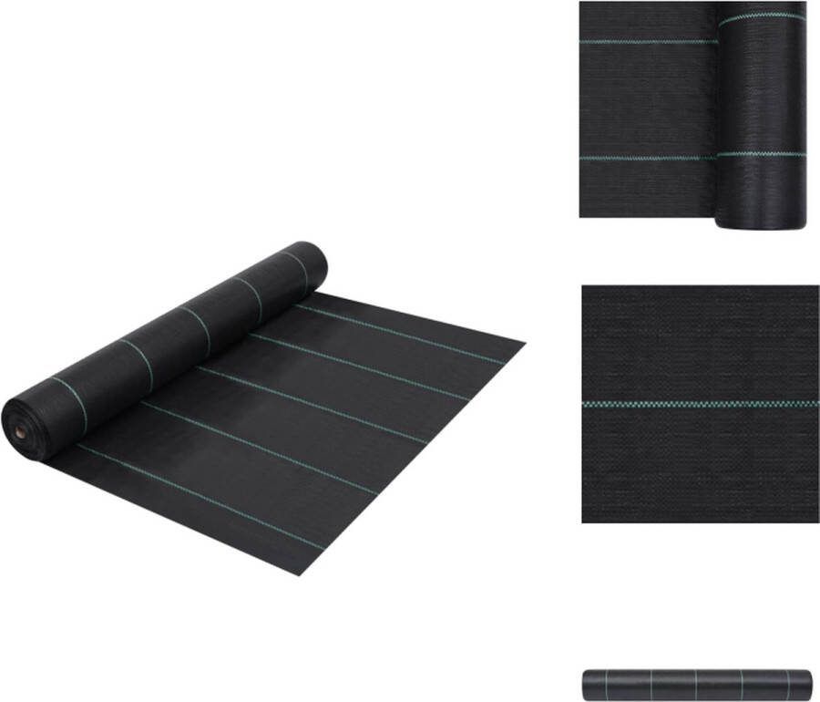 VidaXL Worteldoek Tuinbodemversterker 1x25m zwart Worteldoek