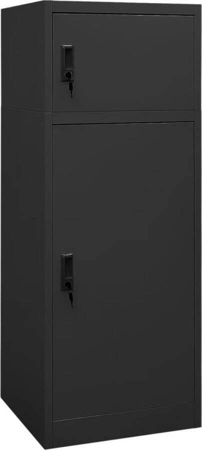 VidaXL Zadelkast 53x53x140 cm staal antracietkleurig