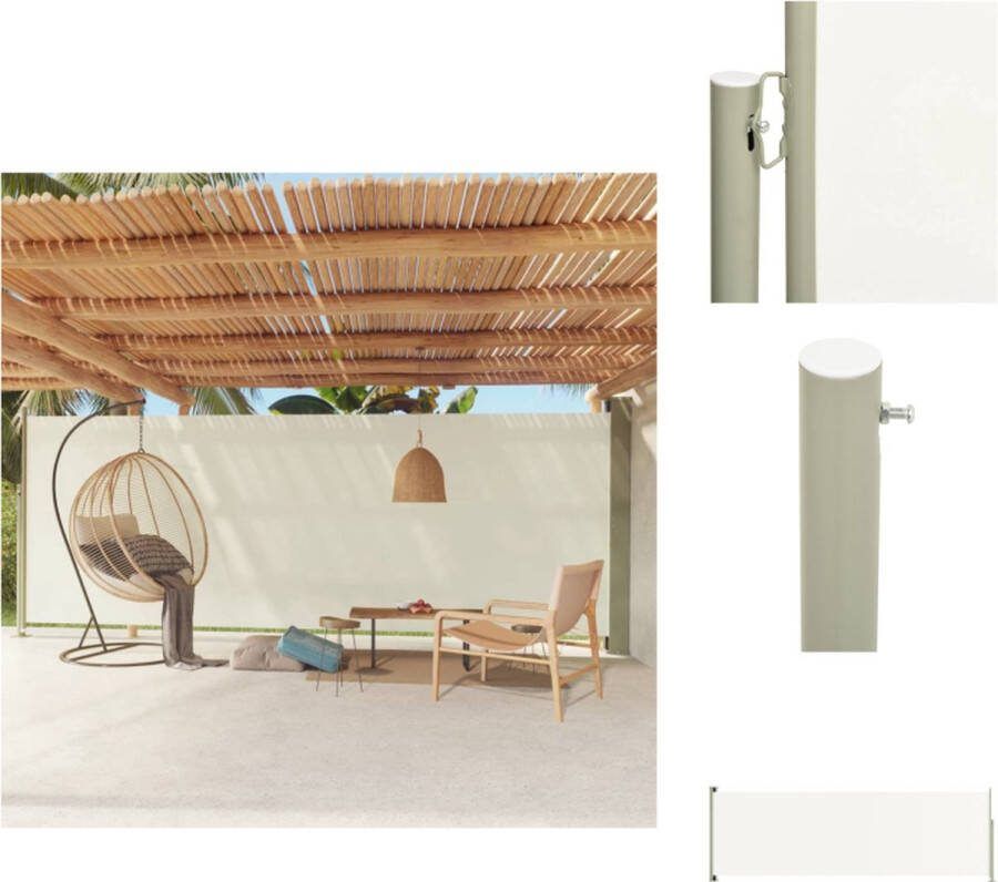 VidaXL Zijscherm Luxe 200 x (0-600) cm UV-bestendig polyester Automatische terugrolfunctie Parasol