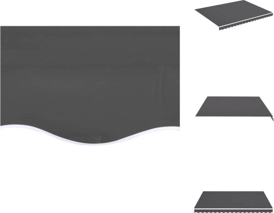 VidaXL Zonnescherm Doek Antraciet 430 x 345 cm UV-bestendig Vensterzonwering
