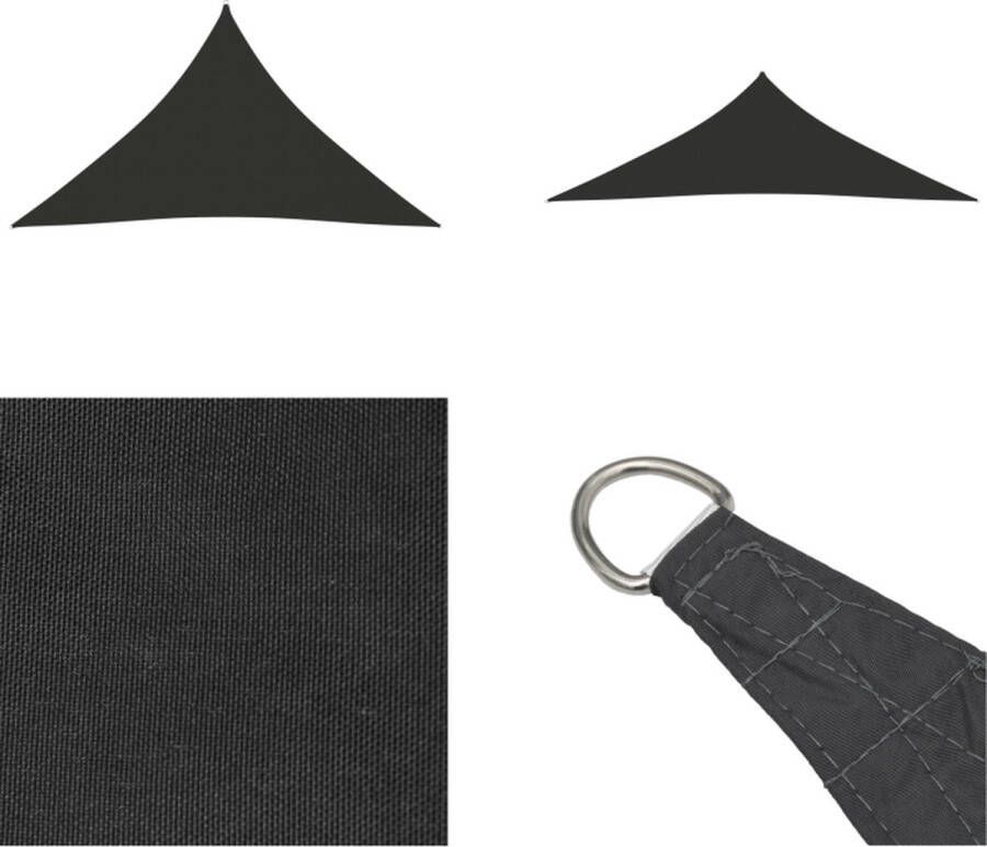 VidaXL Zonnescherm driehoekig 3-5x3-5x4-9 m oxford stof antracietkleur Zonnezeil Zonnezeilen Zonnedoek Zonnedoeken