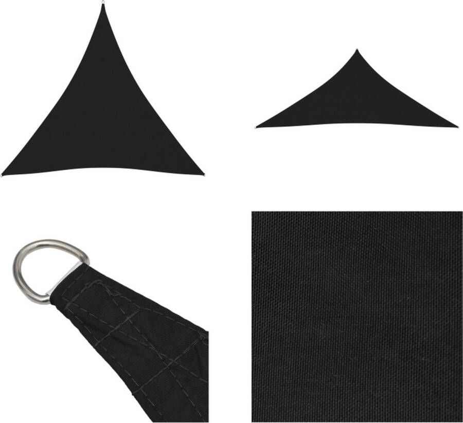 VidaXL Zonnescherm driehoekig 3-6x3-6x3-6 m oxford stof zwart Zonnezeil Zonnezeilen Zonnedoek Zonnedoeken