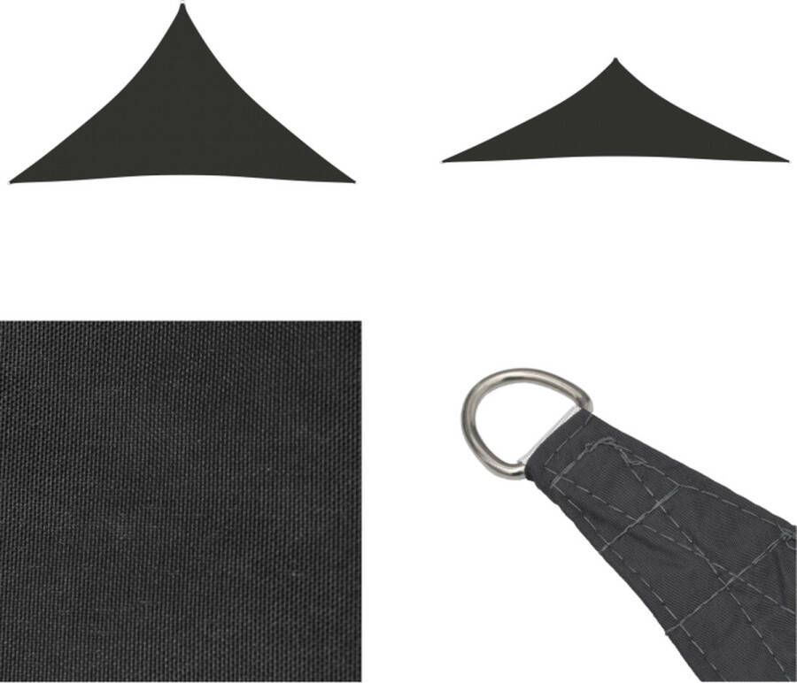 VidaXL Zonnescherm driehoekig 3x3x4-24 m oxford stof antracietkleurig Zonnezeil Zonnezeilen Zonnedoek Zonnedoeken