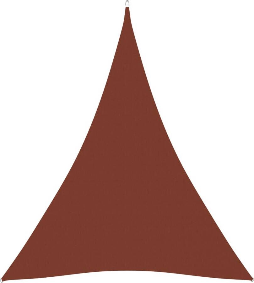 VidaXL -Zonnescherm-driehoekig-3x4x4-m-oxford-stof-terracottakleurig