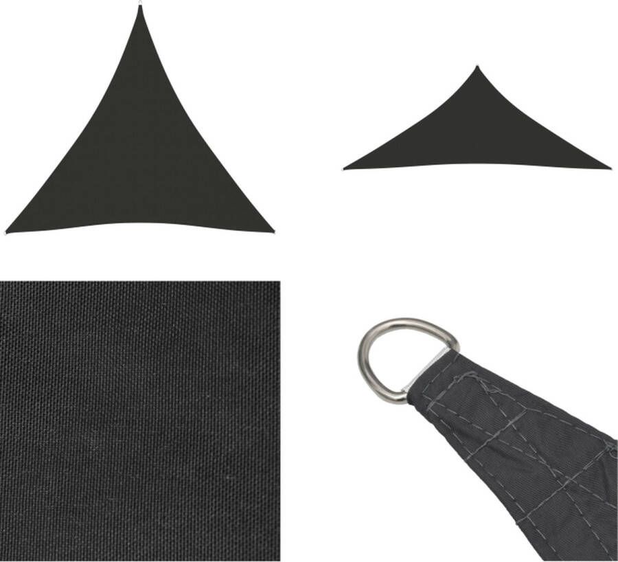 VidaXL Zonnescherm driehoekig 4-5x4-5x4-5 m oxford stof antracietkleurig Zonnezeil Zonnezeilen Zonnedoek Zonnedoeken