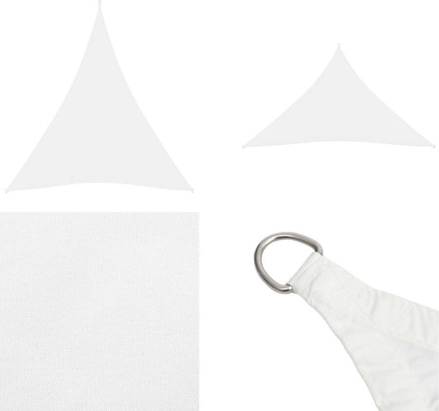 VidaXL Zonnescherm driehoekig 5x6x6 m oxford stof wit Zonnezeil Zonnezeilen Zonnedoek Zonnedoeken