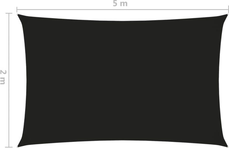 VidaXL -Zonnescherm-rechthoekig-2x5-m-oxford-stof-zwart