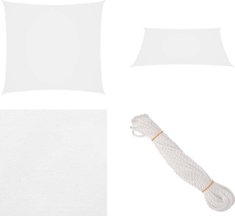 VidaXL Zonnescherm vierkant 2-5x2-5 m oxford stof wit Zonnezeil Zonnezeilen Zonnedoek Zonnedoeken