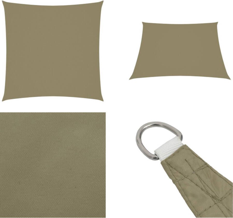 VidaXL Zonnescherm vierkant 4-5x4-5 m oxford stof beige Zonnezeil Zonnezeilen Zonnedoek Zonnedoeken