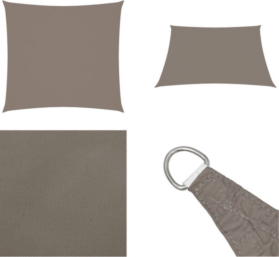 VidaXL Zonnescherm vierkant 7x7 m oxford stof taupe Zonnezeil Zonnezeilen Zonnedoek Zonnedoeken