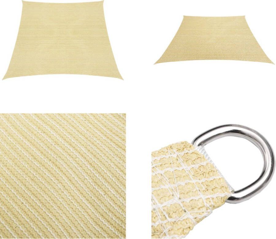 VidaXL Zonnezeil 160 g m² 3 4x2 m HDPE beige Zonnezeil Zonnezeilen Zonnedoek Zonneluifel