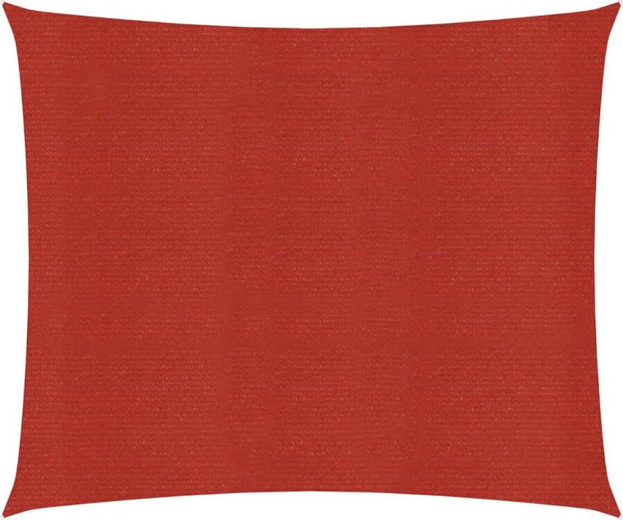VidaXL -Zonnezeil-160-g m²-5x5-m-HDPE-rood