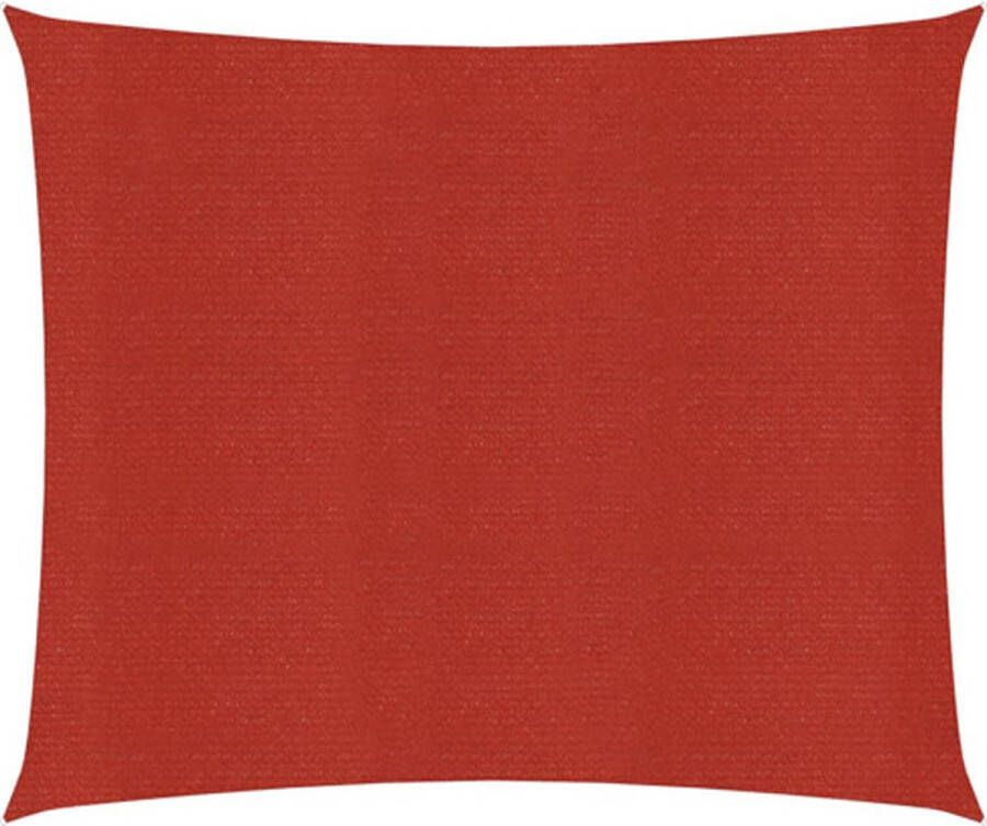 VidaXL -Zonnezeil-160-g m²-7x7-m-HDPE-rood