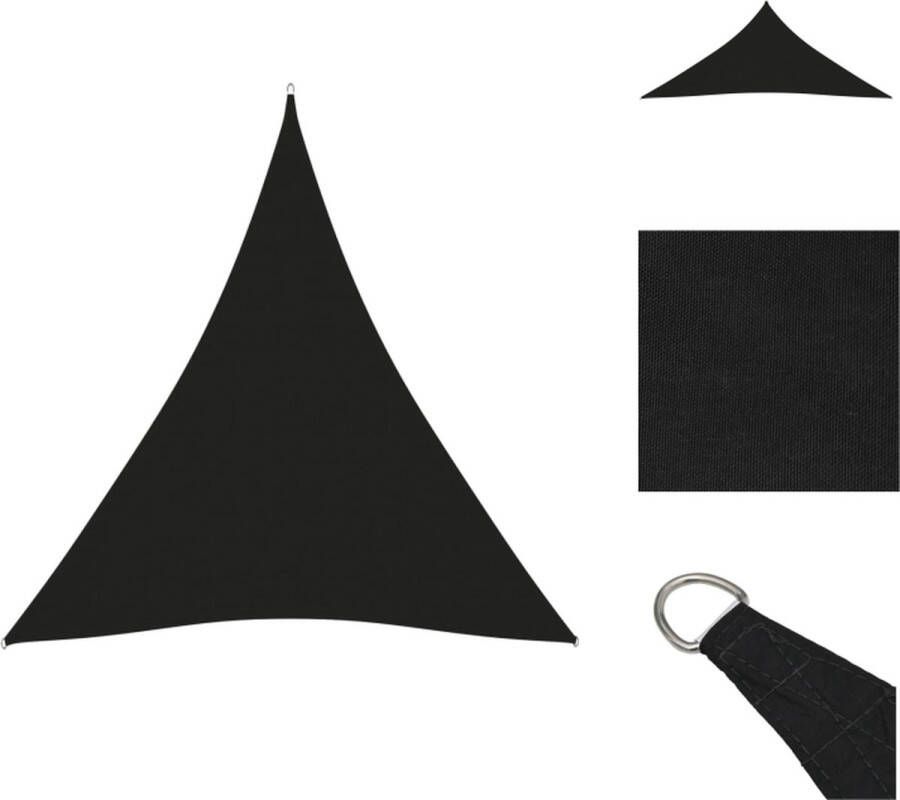 VidaXL Zonnezeil Driehoek 5 x 7 x 7 m Zwart PU-gecoat oxford stof Parasol