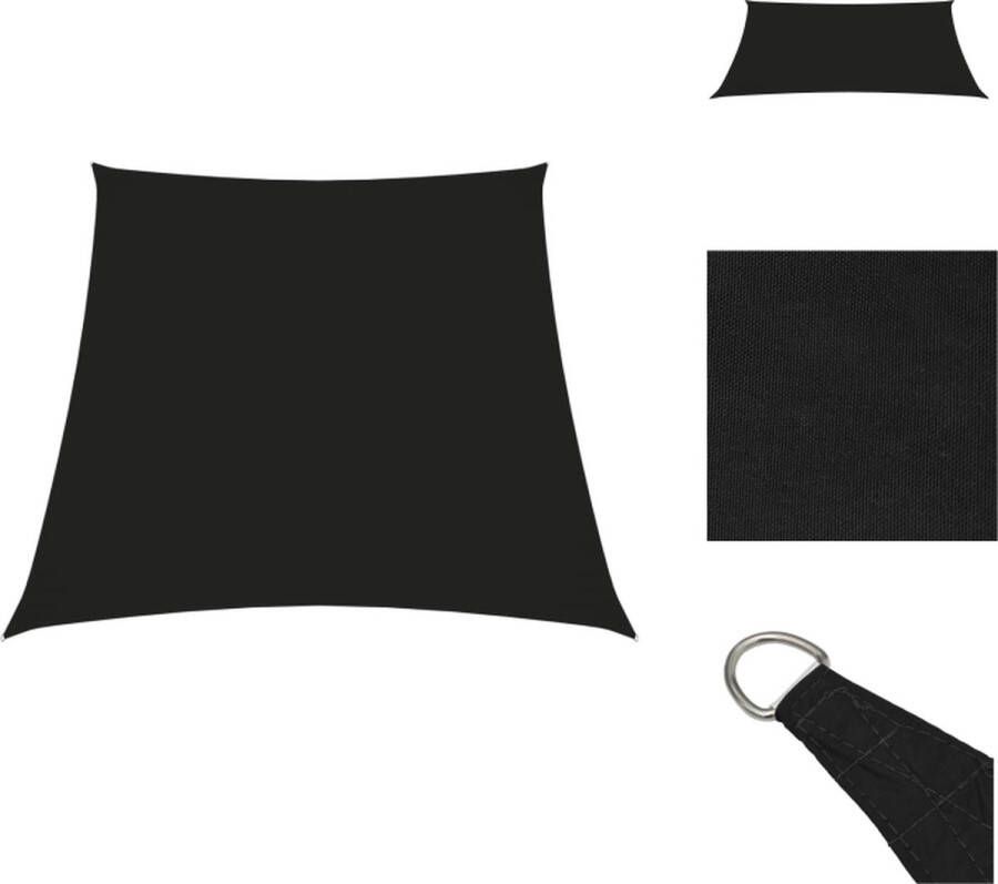 VidaXL Zonnezeil Oxford stof 4 5 x 4 m Zwart Waterbestendig UV-beschermend Parasol