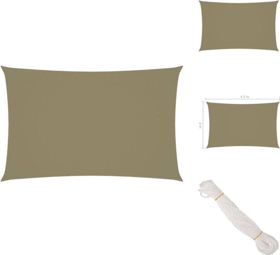VidaXL Zonnezeil PU-gecoat oxford 2 x 4.5 m Beige Waterbestendig Parasol