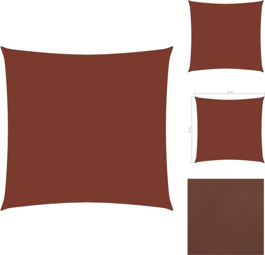 VidaXL Zonnezeil Terracotta 3 x 3 m Waterbestendig Uv-beschermend Parasol