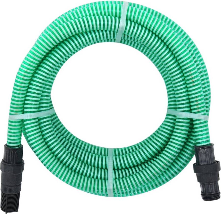 VidaXL Zuigslang met PVC koppelingen 1'' 7 m PVC groen