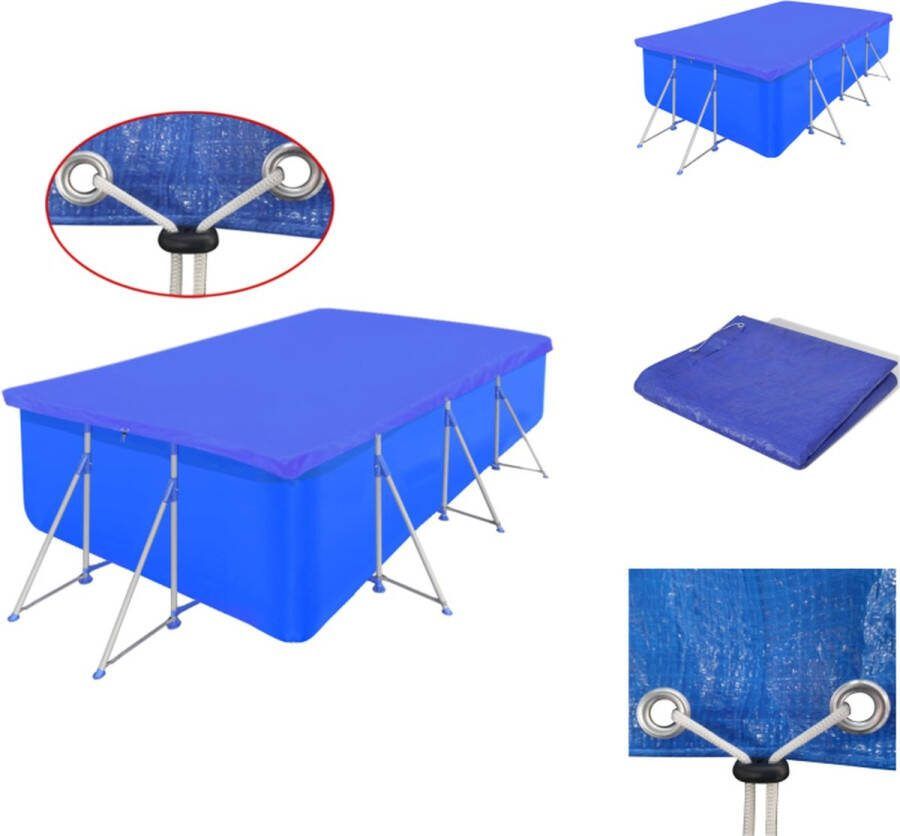 VidaXL Zwembadafdekking Rechthoekig Bovengronds Framezwembad 540x270x10 cm Hoogwaardig Polyethyleen Zwembad afdekzeil