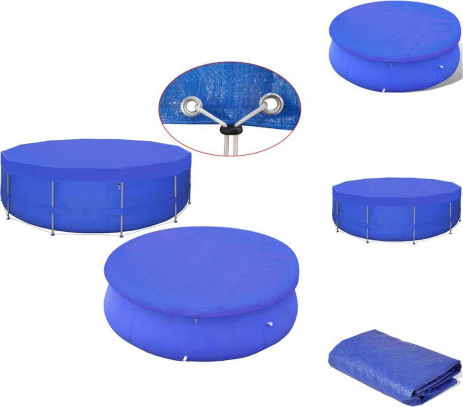 VidaXL Zwembadafdekking Rond PE 460 cm Donkerblauw Zwembad afdekzeil