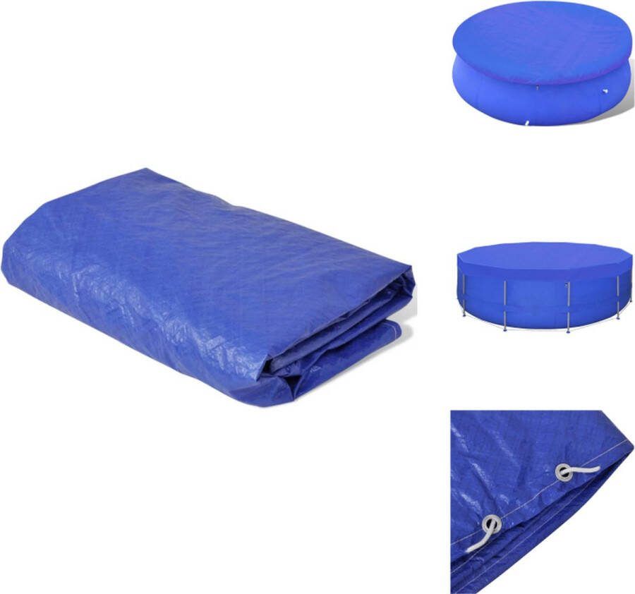 VidaXL Zwembadafdekking Rond Polyethyleen 540 cm Donkerblauw Zwembad afdekzeil