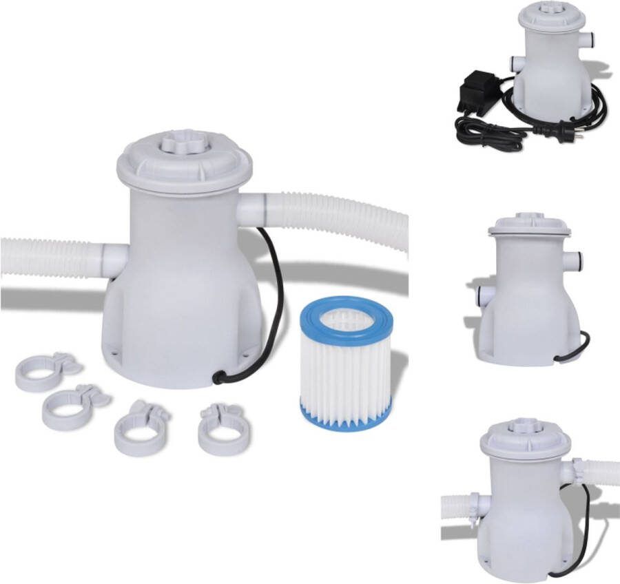 VidaXL Zwembadfilterpomp 1.135 L u 300 gallon 15.8 x 16 x 22 cm Versterkte kunststof behuizing Zwembadfilter