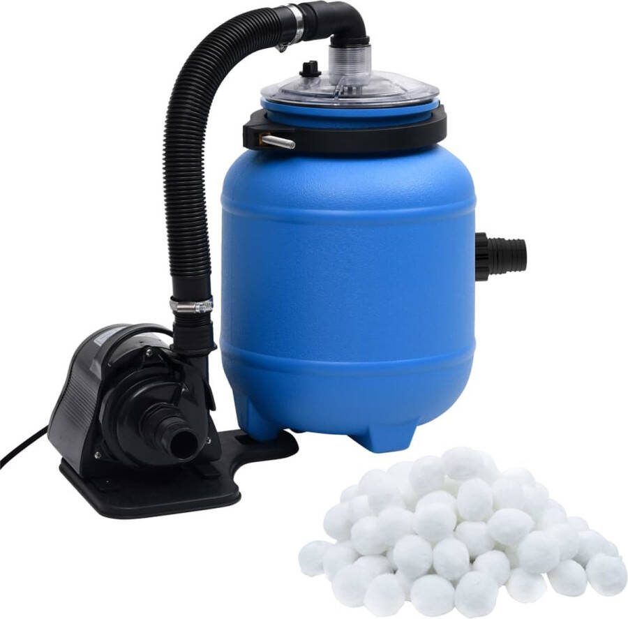 VidaXL -Zwembadfilterpomp-4-m³ u-zwart-en-blauw