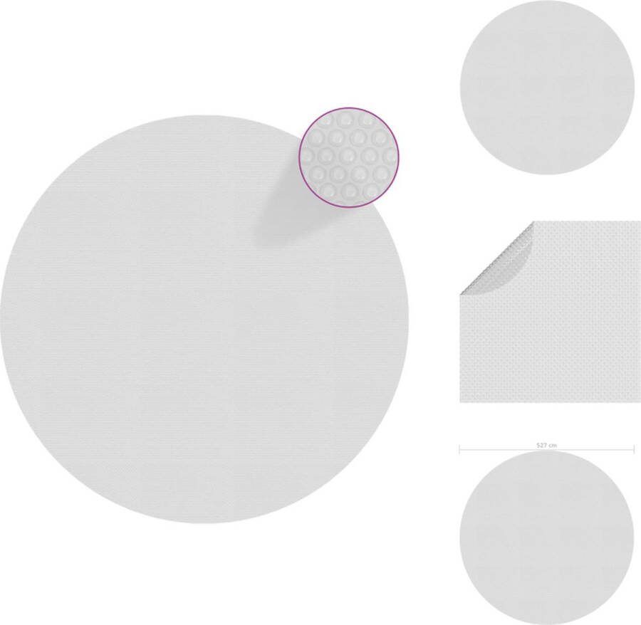 VidaXL Zwembadfolie PE Grijs 527 cm Verhoogt de temperatuur met 1 °C Zwembad afdekzeil