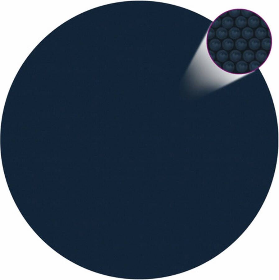 VidaXL -Zwembadfolie-solar-drijvend-381-cm-PE-zwart-en-blauw