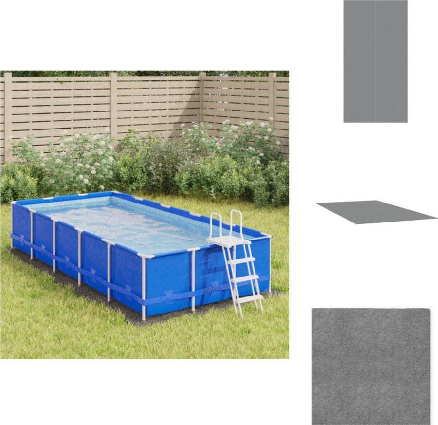 VidaXL Zwembadgrondzeil polyester geotextiel rechthoekig 420 x 220 cm (L x B) 150 g m² Zwembad afdekzeil