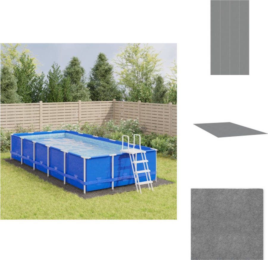VidaXL Zwembadgrondzeil Rechthoekig 820 x 420 cm Polyester geotextiel Zwembad afdekzeil