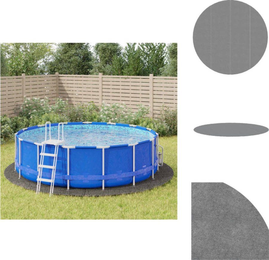 VidaXL Zwembadgrondzeil Rond 500 cm Polyester geotextiel Zwembad afdekzeil