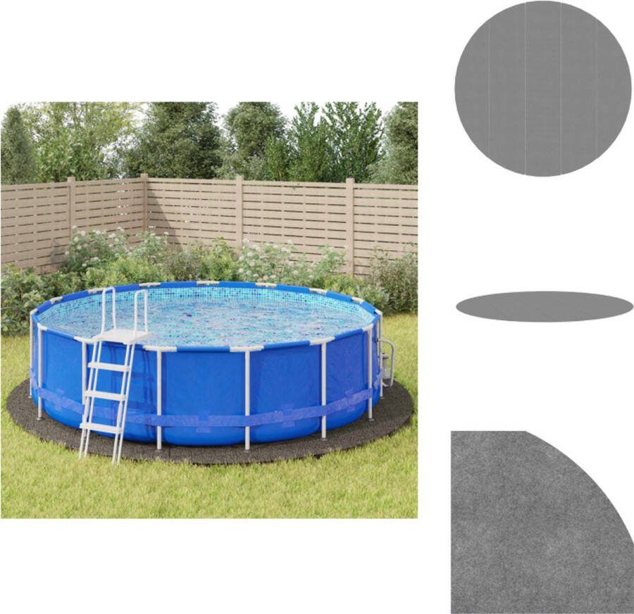 VidaXL Zwembadgrondzeil rond 550 cm polyester geotextiel 400 g m² Zwembad afdekzeil