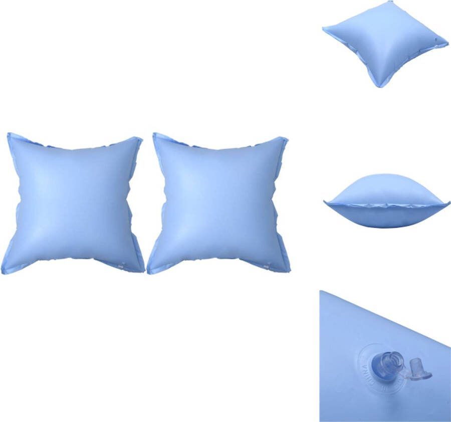 VidaXL Zwembadkussen Set van 2 PVC 110x110cm Blauw Zwembadfilterpomp