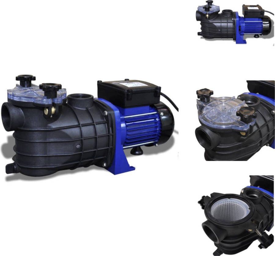 VidaXL Zwembadpomp Geavanceerd 500W 9000l u 10m 42x19x22cm Zwembadfilter