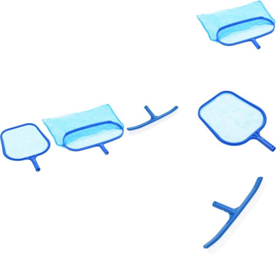 VidaXL Zwembadreinigingsset 2 bladskimmers en 1 wandborstel ABS Voor alle opzetzwembaden (excl stalen wanden) Zwembadonderhoud