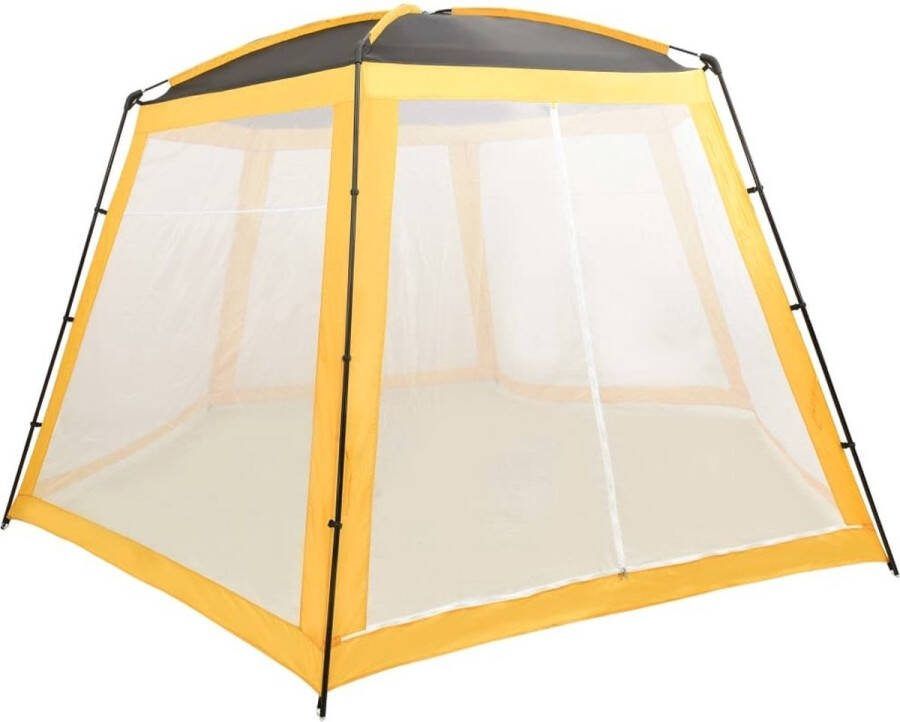 VidaXL Zwembadtent 500x433x250 cm stof geel