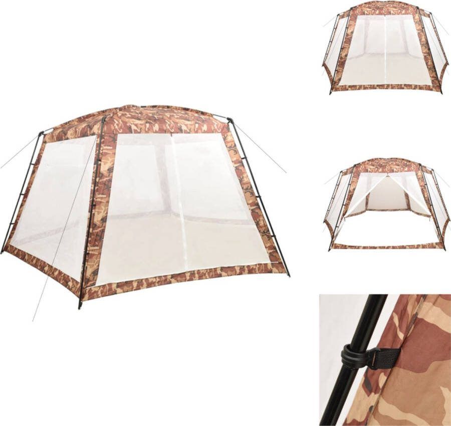 VidaXL Zwembadtent Camouflage 660 x 580 x 250 cm UV- en waterbestendig Zwembadfilterpomp