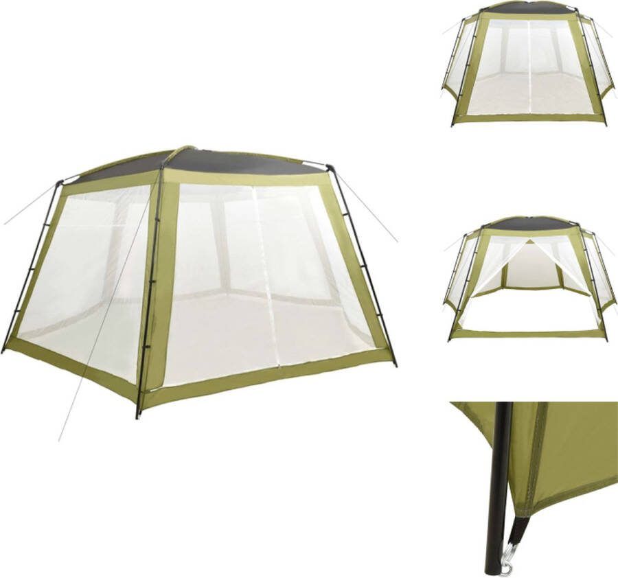 VidaXL Zwembadtent Polyester 660x580x250 cm Uv- en Waterbestendig Zwembadfilterpomp