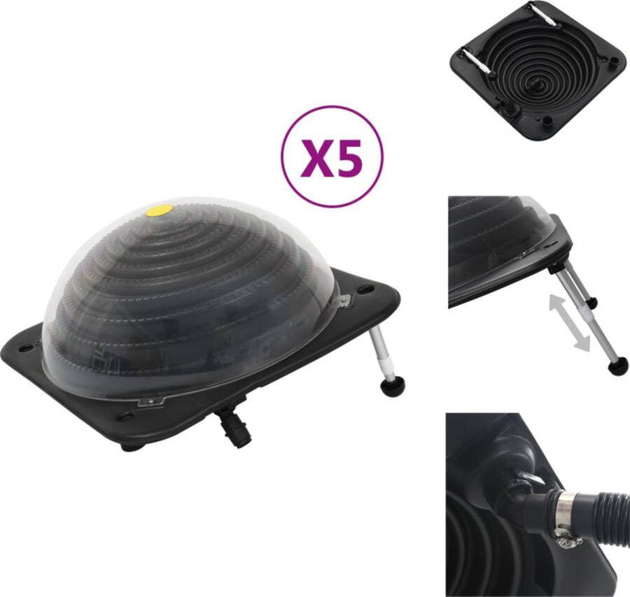VidaXL Zwembadverwarming HDPE en aluminium 75x75x36 cm Zonne-energie Zwembadfilterpomp